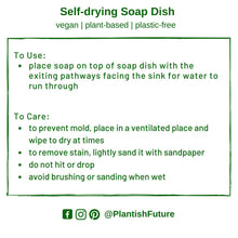 Load image into Gallery viewer, Diatomite Self-Drying Soap Dish | Plantish