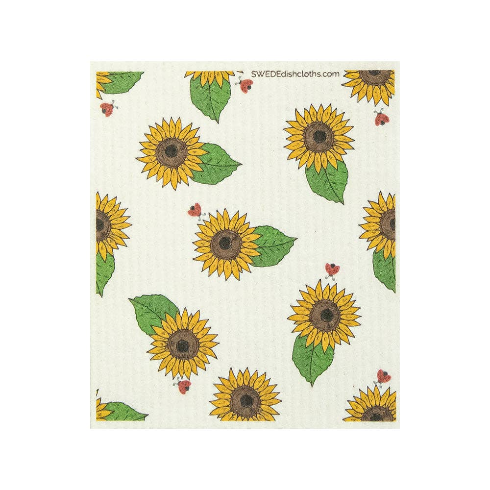 Swedish Dishcloth Ladybug Sunflower Spongecloth