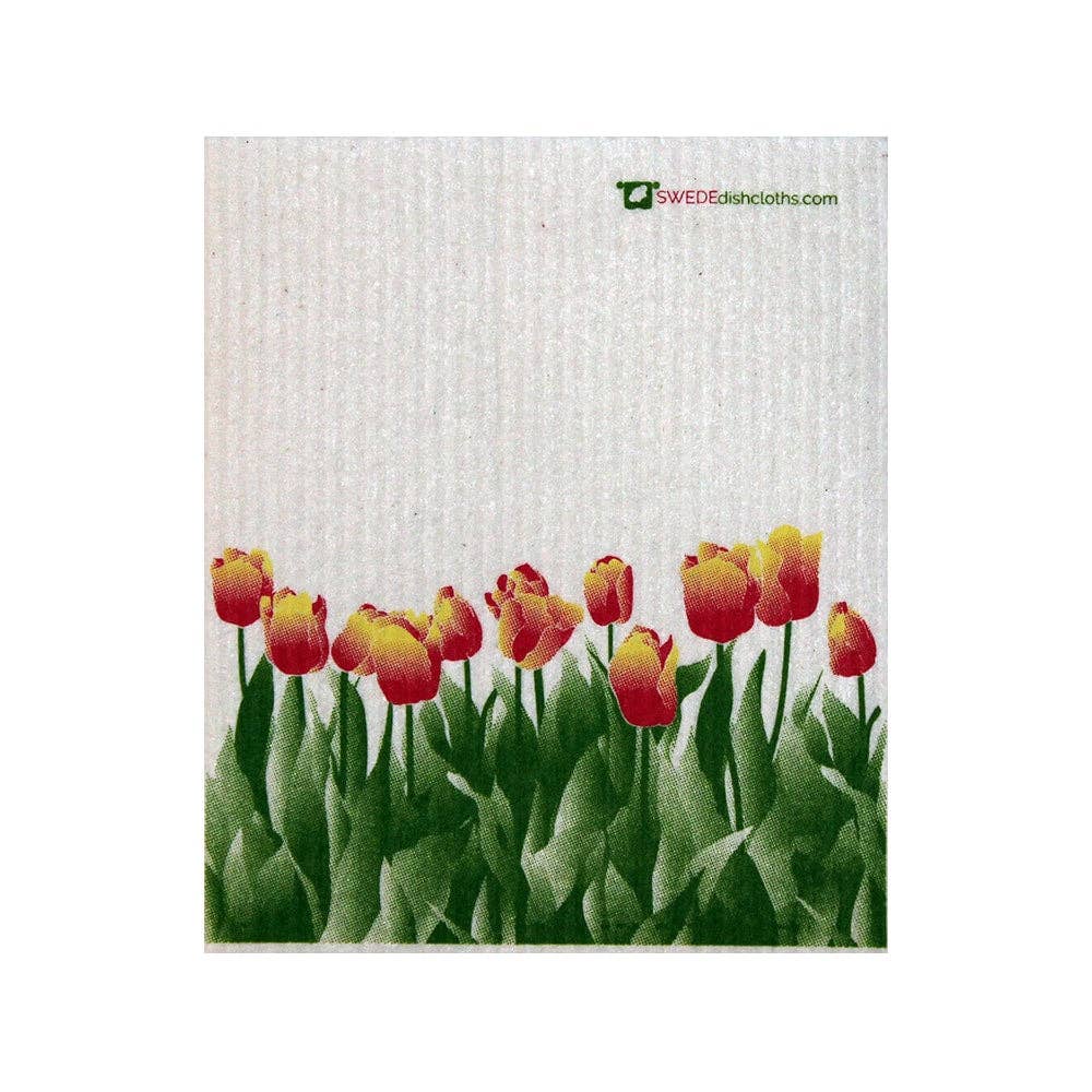 Swedish Dishcloth Orange Tulips Spongecloth