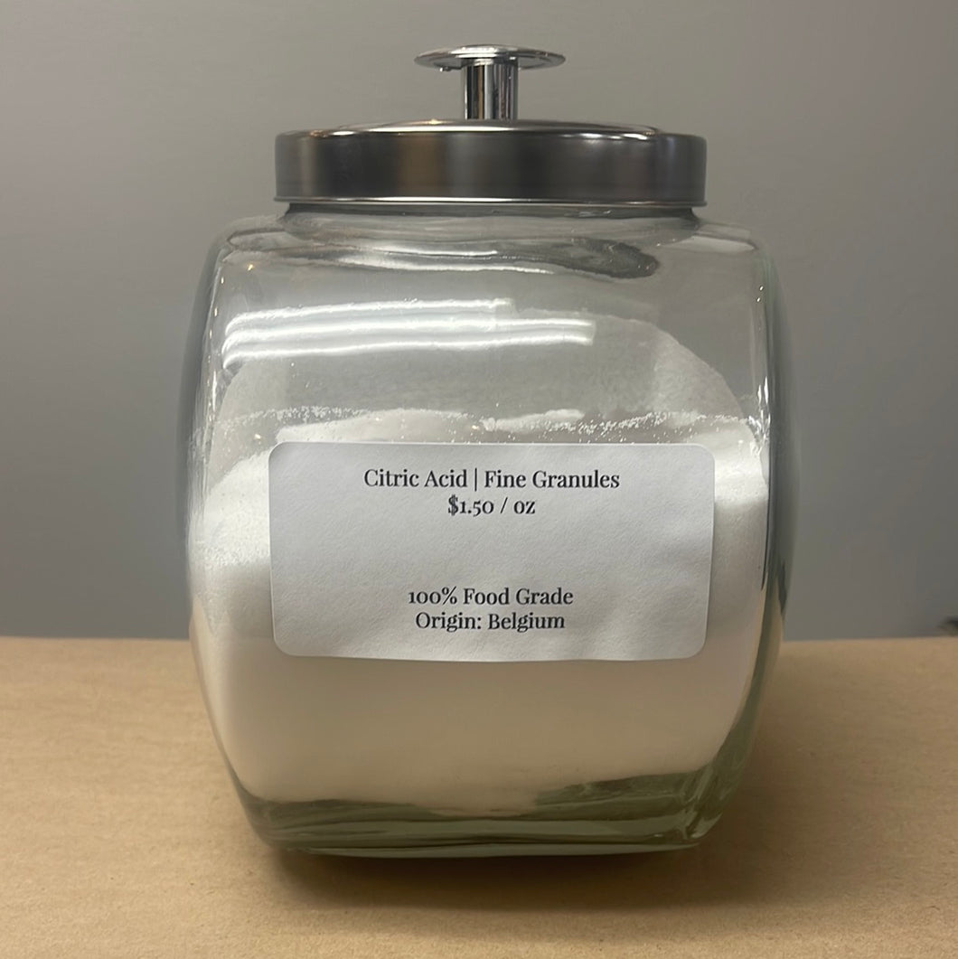 Citric Acid | Fine Granules | Organic | By the Ounce