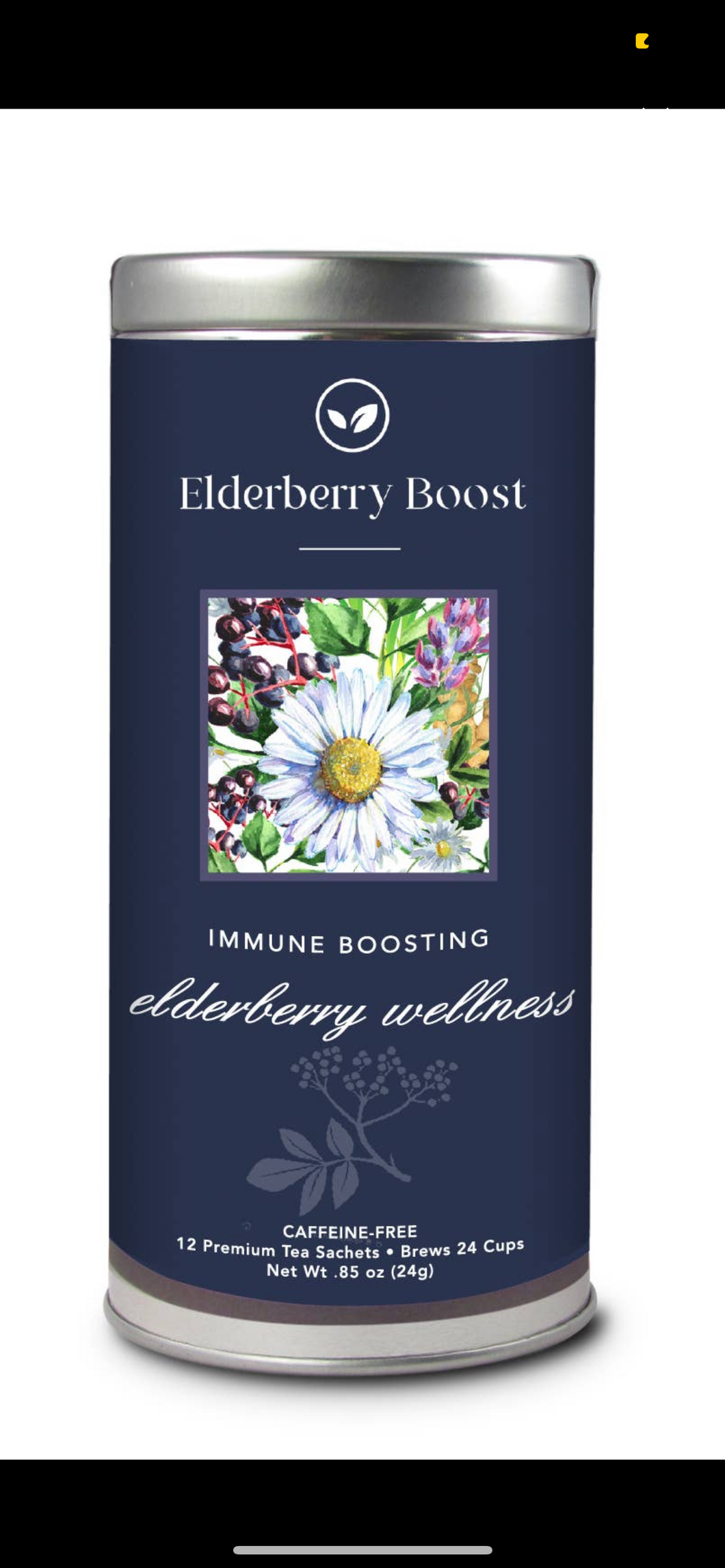 Elderberry Boost Tea | Wellness | Healing | Energy | Very Berry Black | Mind, Body, and Soul Blend